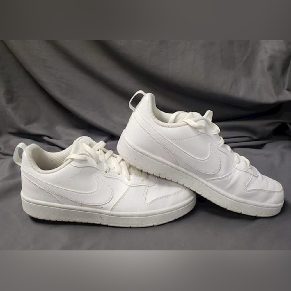 Nike Court Vision White Leather‎ Shoes Size 7Y - Picture 2 of 6